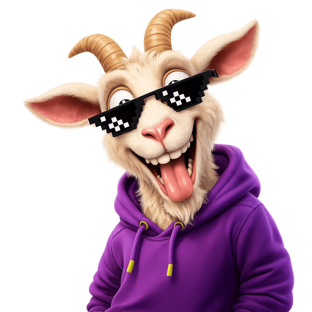 The Imagoat mascot in a generated studio preview